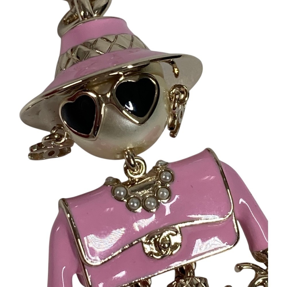 CHANEL B25B Gabrielle Chanel Doll CC Coco Mark Logo Faux Pearl Heart Star Acc... - Picture 3 of 12
